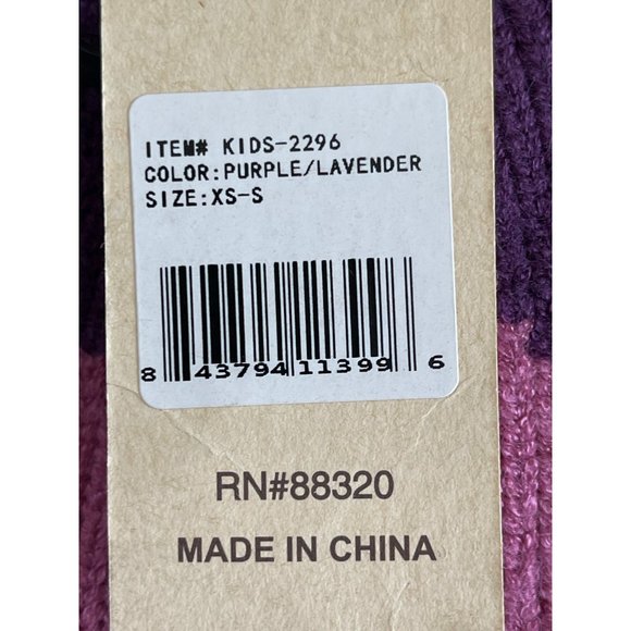 Kids Smiling Lined Fur Pom CC Beanie Warm Lining Purple Lavender NWT - Picture 5 of 8